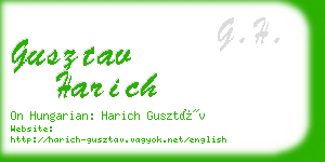 gusztav harich business card